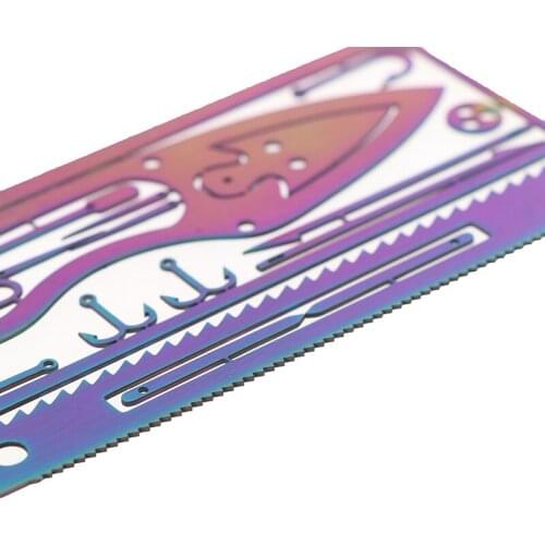 17 In1 Multi-Tool Fishing Gear Credit Card Outdoor Survival Camping Hunting Kit