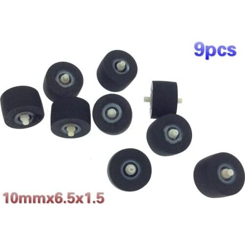 9pcs 10mmx6.5x1.5 car retractor press belt pulley, deck audio pressure recorder cassette deck tape player Stereo Rubber