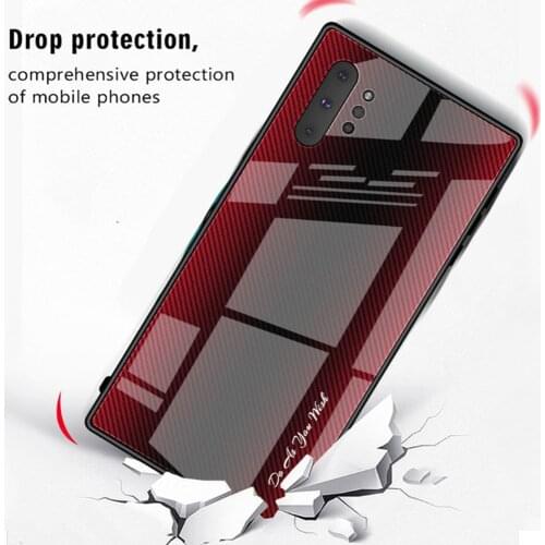 For Samsung S20plus Mobile Phone Case NOTE10 Gradient Tempered Glass Drop Protection Case
