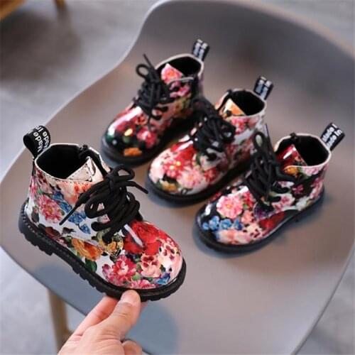 Disney princess girls printed 2021 autumn new fund short boots boots with children in the Martin boots boots boots fashion girl