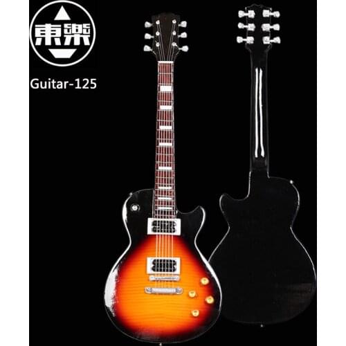 Wooden Handcrafted Miniature Guitar Model guitar-125 Guitar Display with Case and Stand (Not Actual Guitar! for Display Only!)