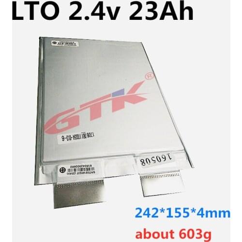 GTK LTO 2.4V 23Ah cells Lithium titanate battery 6C high rate discharge and fast charge for motor home solar scooter and so on