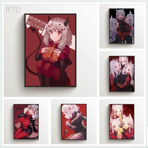 Helltaker Cerberus Modeus Malina Anime Posters Canvas Painting Wall Decor Picture Wall Art Photos for Childrens Room Home Decor