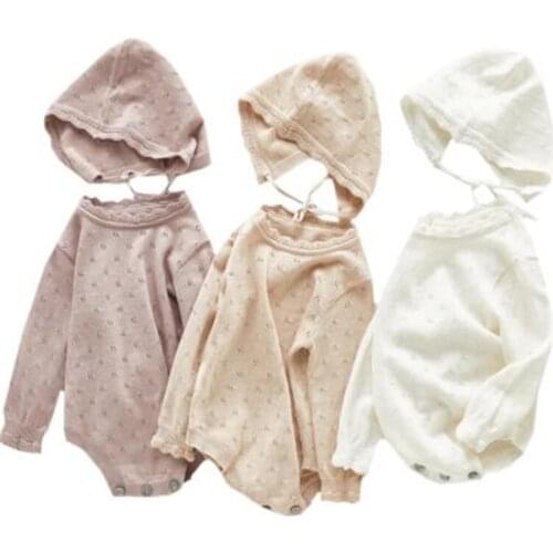 Autumn Newborn Baby Romper Boys Girls Baby Clothes Hollow Star Woolen Knitted Baby Rompers Summer Infant Baby Boys Jumpsuit