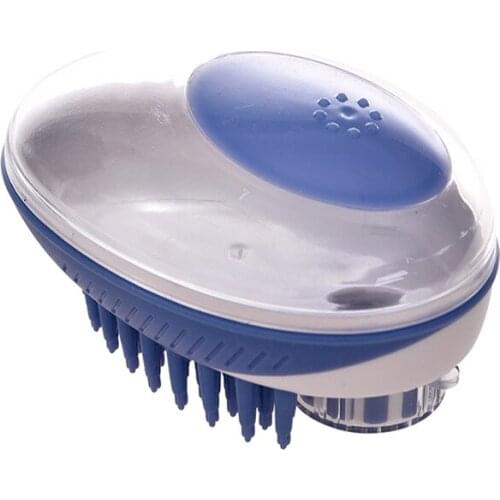 Pets Dog Bath Brush 2-in-1 Pet SPA Massage Comb Soft Silicone Dogs Cats Shower Hair Grooming Cmob Dog Cleaning Tool Pet Supplies