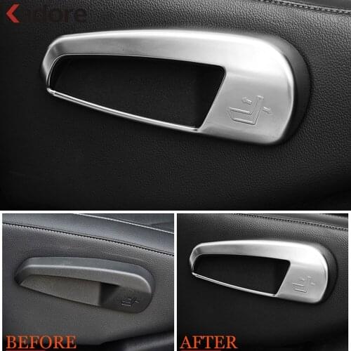 For Ford Edge 2015 2016 2017 ABS Matte Car Seat Adjustment Switch Button Cover Sticker Trim Interior Accessories Car Styling