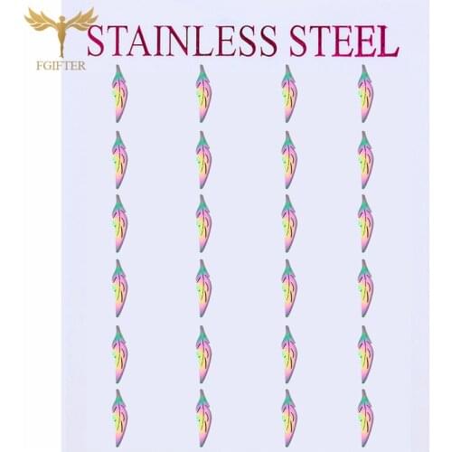 Rainbow Color Leaf Stud Earrings For Women Stainless Steel Jewelry Cute Sweet Student Plant Stud Earring Sets Brincos