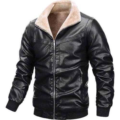 Mens clothing leather JACKET fleece JACKET fur one big yards men locomotive clothes to keep warm JACKET