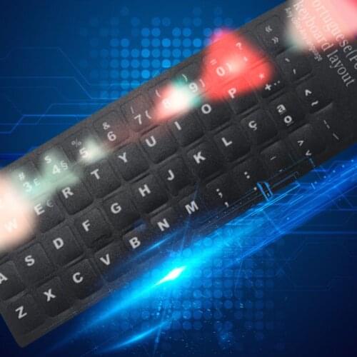 Portuguese Language Notebook Keyboard Cover Sticker Layout Black For PC Mac