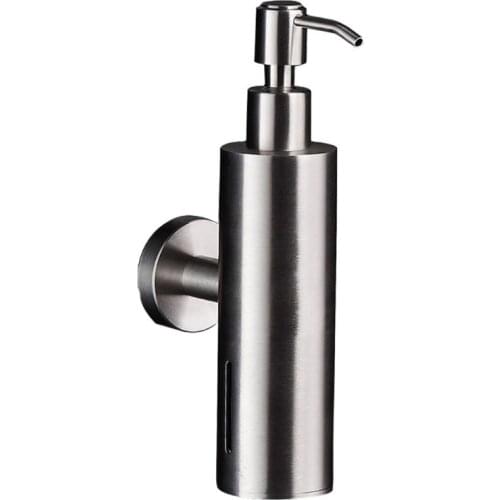 Stainless Steel Brushed Nickel Finish Soap Dispenser Bathroom Shampoo Box Soap Container Wall Mounted Soap Dispenser