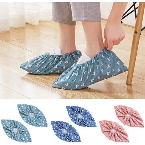 2021 Hot Shoes Reusable Storage Unisex Rain Boots Waterproof Non-Slip Boots Machine Washable Cloth Shoe Bag Thick Shoe Cover