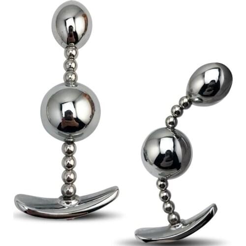 Large huge size metal anal ball beads butt plug dildo BDSM insert sex toy for men women couple