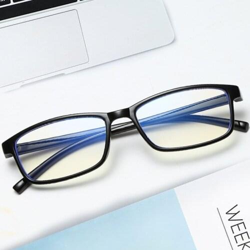 New Computer Glasses Frame Square Myopia Optical Eyeglasses Women Anti Blue Eyewear Comfort Light Transparent Color Gafas