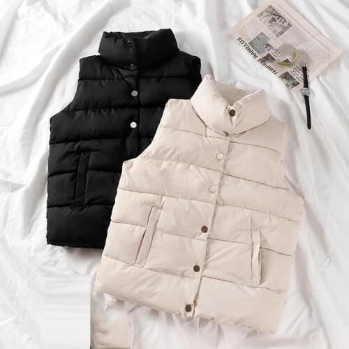Newest Autumn Winter Women Fashion Waistcoat Sleeveless Waistcoat Pockets Buttons Down Vest Warm Coat Plus Size 2XL for Female