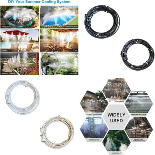 Spray Nozzle Mist Irrigation Plant Watering System With 6.35MM Diameter Garden Hose 10/24UNC Fog Nozzle