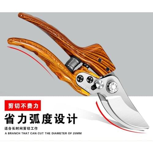 210mm stainless steel ratchet trim plants Gardening hand pruner shrub garden shears tool