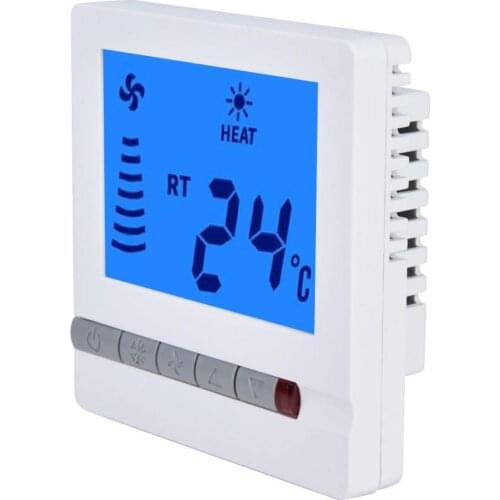 Hot Sale Fan Temperature Controller LCD Thermostat Fan Coil Controller Room Digital Thermostat Floor Temperature Control Tester