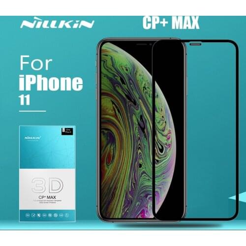 For iPhone 11 Glass Nillkin 3D CP+ Max Full Cover Safety Tempered Glass Screen Protector for iPhone 11 Ultra-Thin Nilkin Glass
