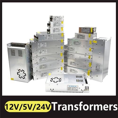 DC 5V 12V 24V LED Lighting Transformer AC 110V 220V To DC 5V 12V 24V Power Supply Source Adapter Switching Power Supply