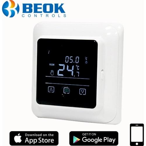 Beok Tuya Zigbee Smart Thermostat for Gas Boiler Wifi Programmable LCD Temperature Controller Works With Google Home Alexa