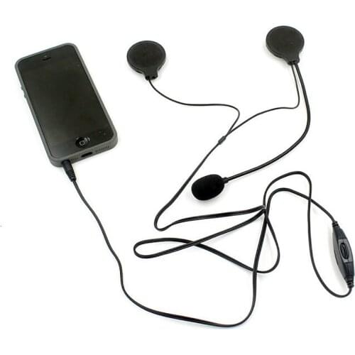 Universal Headset Helmet Earphone 3.5MM Plug Motorcycle Headphone Handsfree with MIC For MP3 MP4