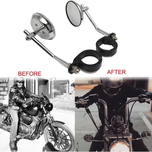 XL 883 Rearview Side Mirror Aluminum 39mm-41mm For Harley Sportster XL883 XL1200 Models 2004 2005 2006 2007 2008-2019 Motorcycle