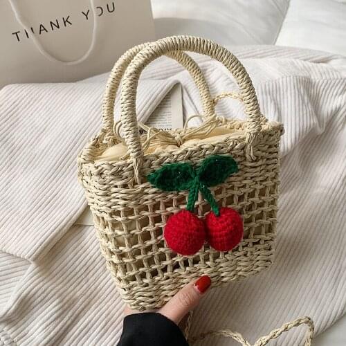 High Quality Ladies Purses Small Shoulder Bag Fashion Women Summer Handbags Casual Crossbody Bags for Women Straw Tote Beach Bag