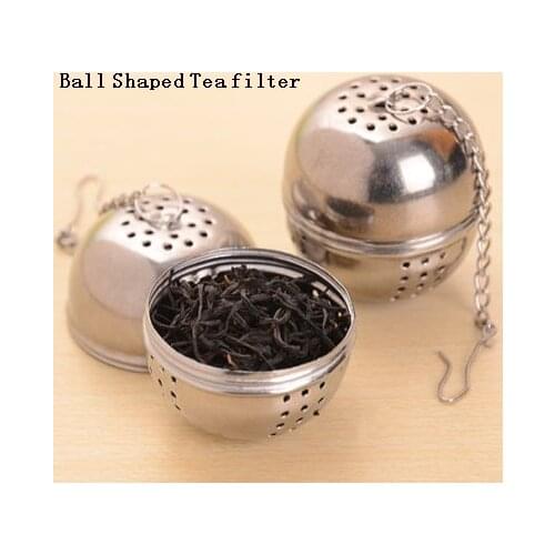 1pcs Ball Tea Infuser Mesh Filter Silver Stainless Steel Ball teakettles Strainer Tea filter Locking Hot Home Kitchen Tools