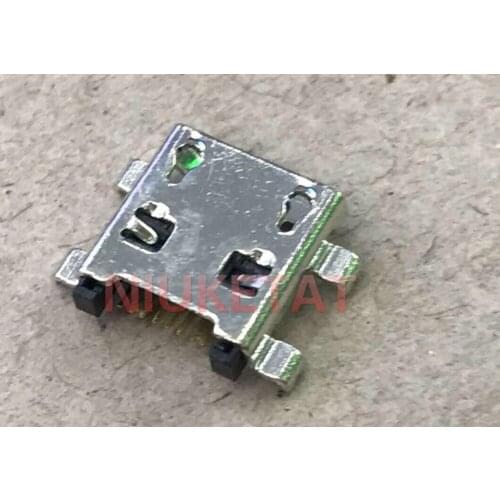 100pcs Micro USB Connector 7pin heavy plate Long volume For Mobile Phone g530 port mc-044 Flat mouth without curling side Female