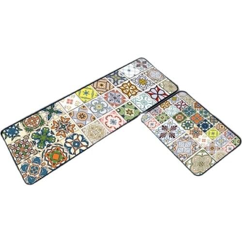 2021 European-Style Ethnic Printed Kitchen Mat Carpets For Living Room Home Accessories For Bedroom Area Rug Anti-Slip Long Mats