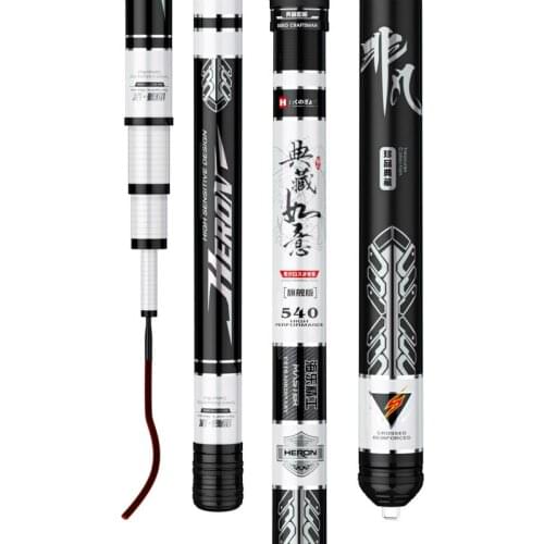 3.6m-7.2m Taiwan Fishing Pole Hand Pole Telescopic Wedkarstwo Olta Super Hard Fishing Stick Tackle Vara De Pesca Spinning Rod