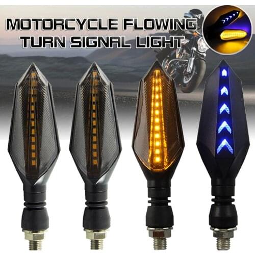 4PCS Motorcycle Turn Signals LED Light Flowing Flashing Indicator Sequential 12V Tail Stop Signal Running Lamp Universal