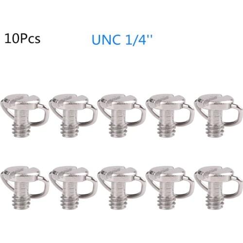 10pcs 1/4 camera screw for quick release plate 1/4 inch Folding D-Ring Adapter Tripod Monopod Quick Release Plate Camera G99B