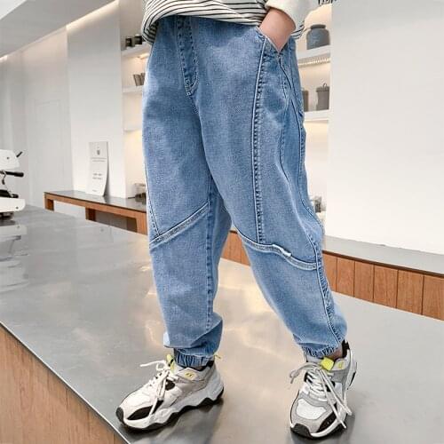 Blue Baby Spring Autumn Jeans Pants For Boys Children Kids Trousers Clothing Teenagers Gift Home Outdoor High Quality