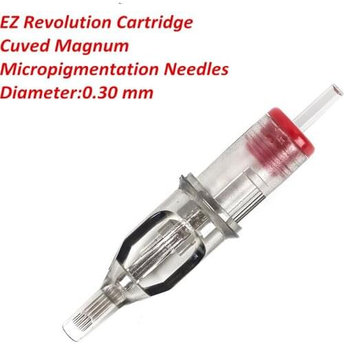EZ Revolution Cartridge Tattoo Needles Microingmentation Magnum Soft Edge Needles for Permanent Makeup Eyebrows Eyeliner Lips