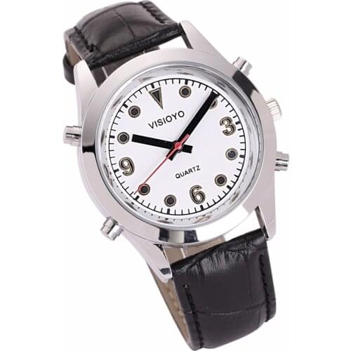 French Talking Watch with Alarm,White Dial TFSW-22F