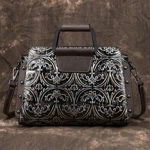 Restore Ancient Ways Classic Multi-Function Luxury Personality Cowhide Womens Handbags Leather Luxury Shoulder Bags