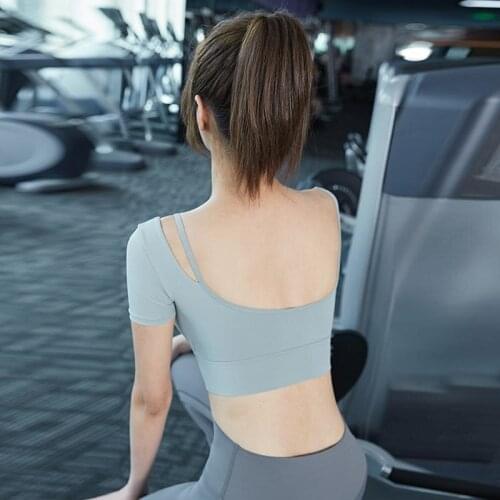 Yoga Crop Top Sportswear Womens Elastic Short Sleeve Training Clothes Running Red Yoga Clothes Top Deportivo Mujer Camisetas