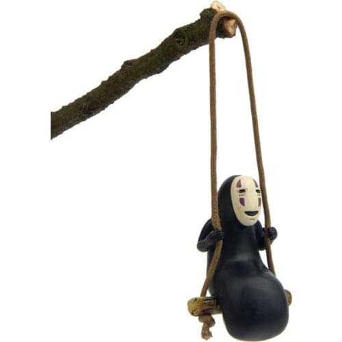 No Face Men Resin Toy Swing Action Figures Cartoon Gifts FOR KIDS Home Garden Ornament Animation Action Figure Model Home Decore