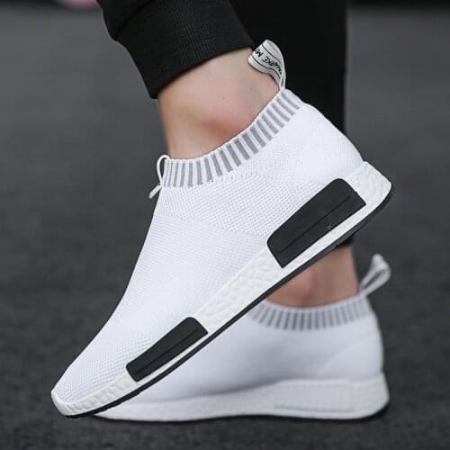Mens Sock Sneakers Slip-on Comfortable Breathable Walking Jogging Shoes for Men Light Men Shoes Zapatillas De Deporte Plus 46