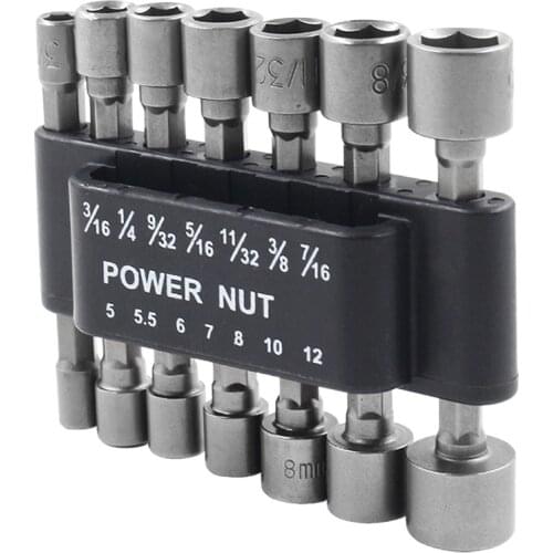 9pcs 14Pcs Drill Bit Adapter Hexagon Nut Driver Drill Bit Socket Screwdriver Wrench Set for Electric Screwdriver Handle Tools