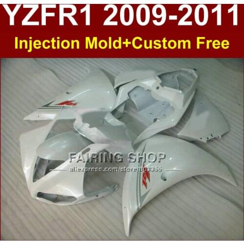 New white Injection mold Motorcycle parts for YAMAHA fairings YZF-R1 09 10 11 12 YZF R1 2009 2010 2011 bodywork YZF1000 +7Gifts