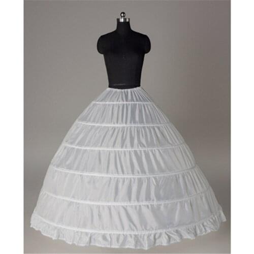 New 6 Hoops Petticoats Bustle for Ball Gown Wedding Dresses Underskirt Bridal Accessories Bridal