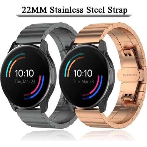 For Huawei GT 2 Pro/GT2e/GT 2 46mm/GT Watch 22MM Stainless Steel Strap Replacement Wristband Belt For One Plus Watch Accessories