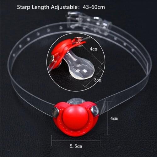 Adult Baby Pacifier Open Mouth Nipple Ball Gag ABDL Daddys Girl Pacifier With Harness Belts BDSM Bondage Restraint Mouth Gags