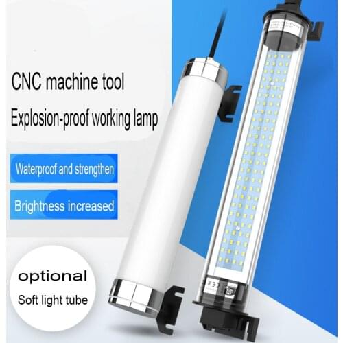 CNC Machine Tool LED Work Light Waterproof Explosion-Proof Fluorescent Metal 220V Automation Equipment Lathe Lighting 24V