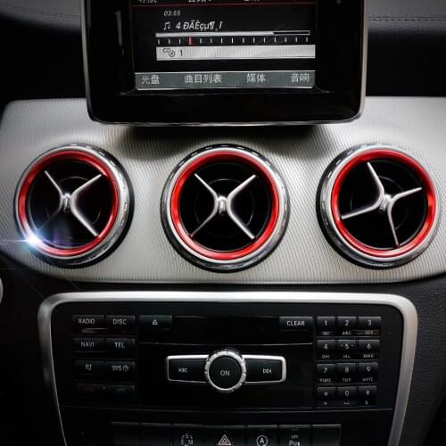 Car styling, Air Condition Air Vent Outlet Ring Cover Trim Decoration for Mercedes Benz A B Class W246 W176 AMG Accessories