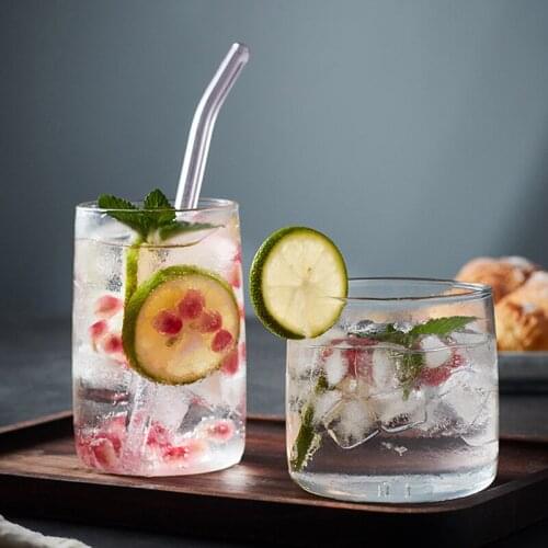 Transparent Can Shaped Glass Mug Breakfast Milk Coffee Tea Cup Cocktail Glass Heat Resistant Drinkware Home Bar Accessories