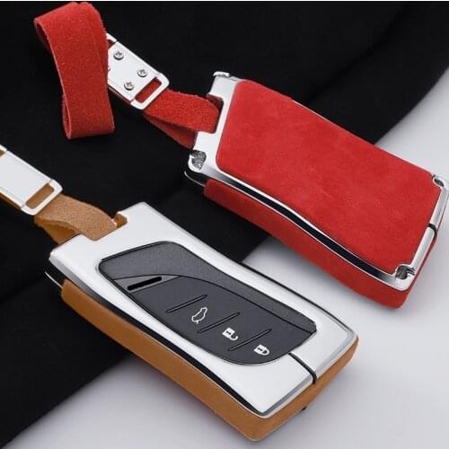 High Quality Car Suede Leather Key Case Holder Cover For Lexus 2018 ES300h ES350 ES200 ES260 LS350 LS500h Fob Key Car-Styling