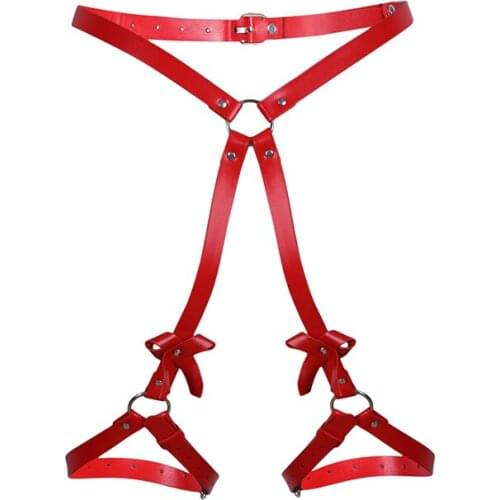 Harness For Women Garter Belt Lingerie Belts Stockings Body Buttocks Bondage Leather Leg Harness Belts Suspender Sexy